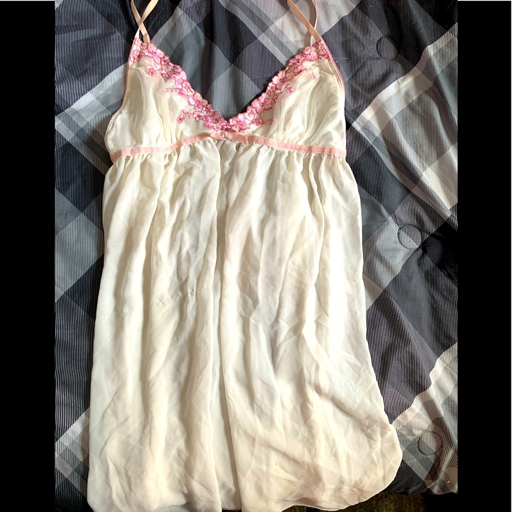 Beautiful pink and off white nightie